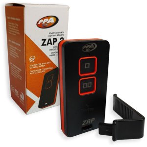 02 Controle Remoto Portão Alarme 433,92mhz Zap Ppa Laranja