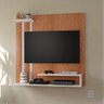 Painel para Tv Smart até 32 Polegadas com Prateleira Quarto Sala - Nature/off White - 1