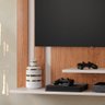 Painel para Tv Smart até 32 Polegadas com Prateleira Quarto Sala - Nature/off White - 3