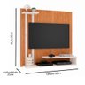 Painel para Tv Smart até 32 Polegadas com Prateleira Quarto Sala - Nature/off White - 4