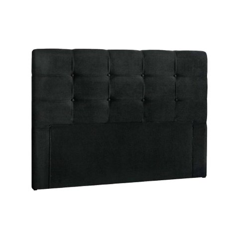 Cabeceira Cama Box Estofada Casal Casal Clean Plus Casal - Suede Negro - Simbal