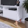 Rack Bancada Home Estante Tv 55 Polegadas Nicho Porta Correr Sala Quarto Pequeno Retrô Branco - Rpm - 6