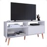 Rack Bancada Home Estante Tv 55 Polegadas Nicho Porta Correr Sala Quarto Pequeno Retrô Branco - Rpm - 2