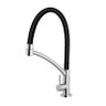 Torneira Cozinha Flexível Aço Escovado com Tubo Preto:aço Escovado - 1
