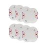 Cj 6 Pratos Rasos P/sobremesa de Porcelana Branca Borboletas 19cm Wolff - 1