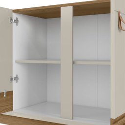 Buffet Aparador Retrô 4 Portas Abruzzo Amendoa Off-White - 3