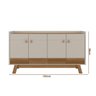 Buffet Aparador Retrô 4 Portas Abruzzo Amendoa Off-White - 4
