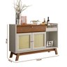 Buffet Aparador Retrô Bar Classico Piemonte Freijó Off-White - 4