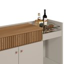 Ver imagem 4 de Aparador Buffet Lucca 2 Portas Amendoa Off White Linea Brasil