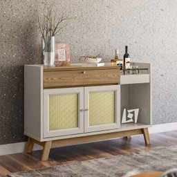 Buffet Aparador Retrô Bar Classico Piemont Amendoa Off-White - 1