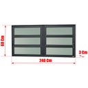Ver imagem 3 de Basculante Alumínio 2 Seções 60 x 240 Elite V.Boreal Preto Brimak