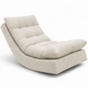 Ver imagem 5 de Poltrona Balance Leve Balanço Linho Premium Easy Clean Luxo para Sala Quarto Conforto Relaxante