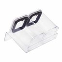 Ver imagem 1 de Porta Condimentos Temperos Hermético Cristal com Base Modular 3 Peças Preto Plasútil