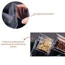 Ver imagem 3 de Porta Condimentos Temperos Hermético Cristal com Base Modular 3 Peças Preto Plasútil