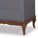 Ver imagem 3 de Cômoda de Madeira 4 Gavetas Pés Luiz Xv 60816 Hannover Linz Móveis - Cinza/imbuia