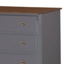 Ver imagem 2 de Cômoda de Madeira 4 Gavetas Pés Luiz Xv 60816 Hannover Linz Móveis - Cinza/imbuia