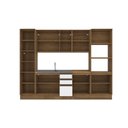 Ver imagem 3 de Cozinha Modulada Celeste Kappesberg 100% Mdf Nogueira/branco 300cm
