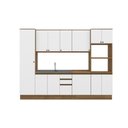 Ver imagem 2 de Cozinha Modulada Celeste Kappesberg 100% Mdf Nogueira/branco 300cm