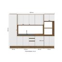 Ver imagem 4 de Cozinha Modulada Celeste Kappesberg 100% Mdf Nogueira/branco 300cm