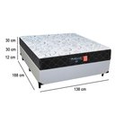 Ver imagem 6 de Cama Box Casal + Colchão Semi Ortopédico Extra Firme Espuma D33 Prime Colchões 138x188x72 Branco