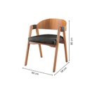 Ver imagem 4 de Kit 6 Cadeiras para Sala de Jantar Luna Preto/Cinamomo Yescasa