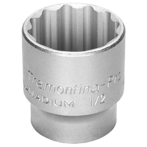 Soquete Estriado em Aço Cromo Vanádio 22 Mm - Encaixe 1/2" Tramontina Pro Tramontina