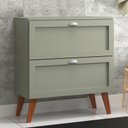Ver imagem 1 de Gabinete para Banheiro com Tampo 80cm Retro Mdf Verde Milano - On Móveis