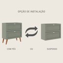 Ver imagem 2 de Gabinete para Banheiro com Tampo 80cm Retro Mdf Verde Milano - On Móveis