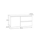 Ver imagem 3 de Gabinete para Banheiro Helena 90 Suspenso Frente Curva Fabribam Nude