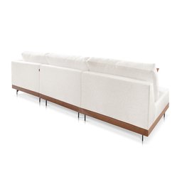 Sofá 2 e 3 Lugares Luxo Modulado Linho Off White 3,0m Chaise Ld - 3