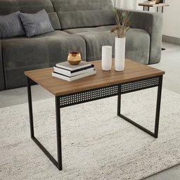 Mesinha de Centro Estilo Industrial Luxo em Aço - 3