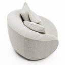 Ver mais imagens de Kit 2 Poltronas Decorativas Base Giratória Galáxia com Almofadas Boucle Branco G45 - Gran Belo