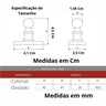 Prendedor Fixador, Tipo Trava Porta Esférico,universal, Colonial - 2