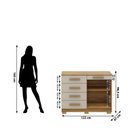 Ver imagem 3 de Cômoda com Sapateira com 5 Gavetas e 2 Portas Cannes Marrom/Nature/Fendi