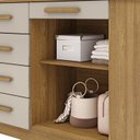 Ver imagem 5 de Cômoda com Sapateira com 5 Gavetas e 2 Portas Cannes Marrom/Nature/Fendi