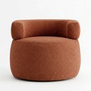Ver imagem 3 de Poltrona Decorativa Kayce Bouclê Premium Orgânica Terracota Desk Design