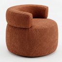 Ver imagem 5 de Poltrona Decorativa Kayce Bouclê Premium Orgânica Terracota Desk Design