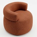 Ver imagem 2 de Poltrona Decorativa Kayce Bouclê Premium Orgânica Terracota Desk Design