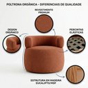 Ver imagem 6 de Poltrona Decorativa Kayce Bouclê Premium Orgânica Terracota Desk Design