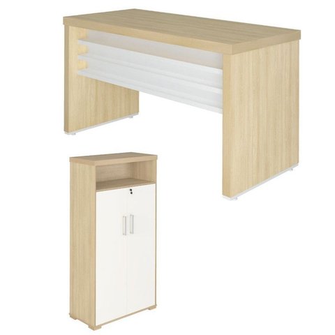 Conjunto Escritório: Mesa 6197 + Armário 6207