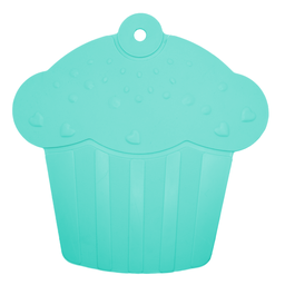 Kit 4 Unds Descanso / Apoio de Panela Cupcake - Emborrachado Verde Água - 3
