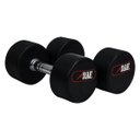 Ver imagem 2 de Dumbbell Seminovo - Halter Redondo Emborrachado Raefit 40 kg - Rae Fitness