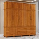 Ver imagem 2 de Guarda Roupa Casal Berlim 10 Portas e 12 Gavetas Freijó - Móveis Luapa