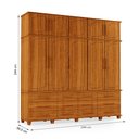 Ver imagem 4 de Guarda Roupa Casal Berlim 10 Portas e 12 Gavetas Freijó - Móveis Luapa