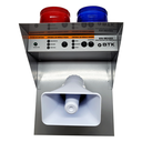 Ver imagem 1 de Conjunto Sirene Sinalizador Audiovisual Industrial com Giroflex Bicolor Tipo Polícia