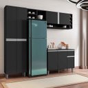 Ver imagem 3 de Cozinha Modulada Completa Valesca 2,30 M 5 Peças Preto