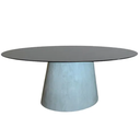 Ver imagem 2 de Mesa de Jantar Cone Oval 244x137cm Tampo Laca Base Cimento Queimado