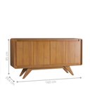 Ver imagem 2 de Balcão Buffet Aparador 4 Portas e Bordas Curvas para Sala