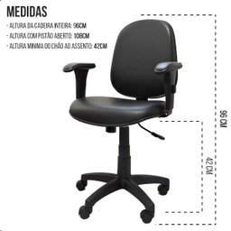 Cadeira Escritório Giratória Diretor Ergonômica C/ Relax - 2