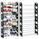 Ver imagem 1 de Sapateira 30 Pares com 10 Prateleiras Empilhavel Suporte Organizador Modular para 60 Tenis Sapatos